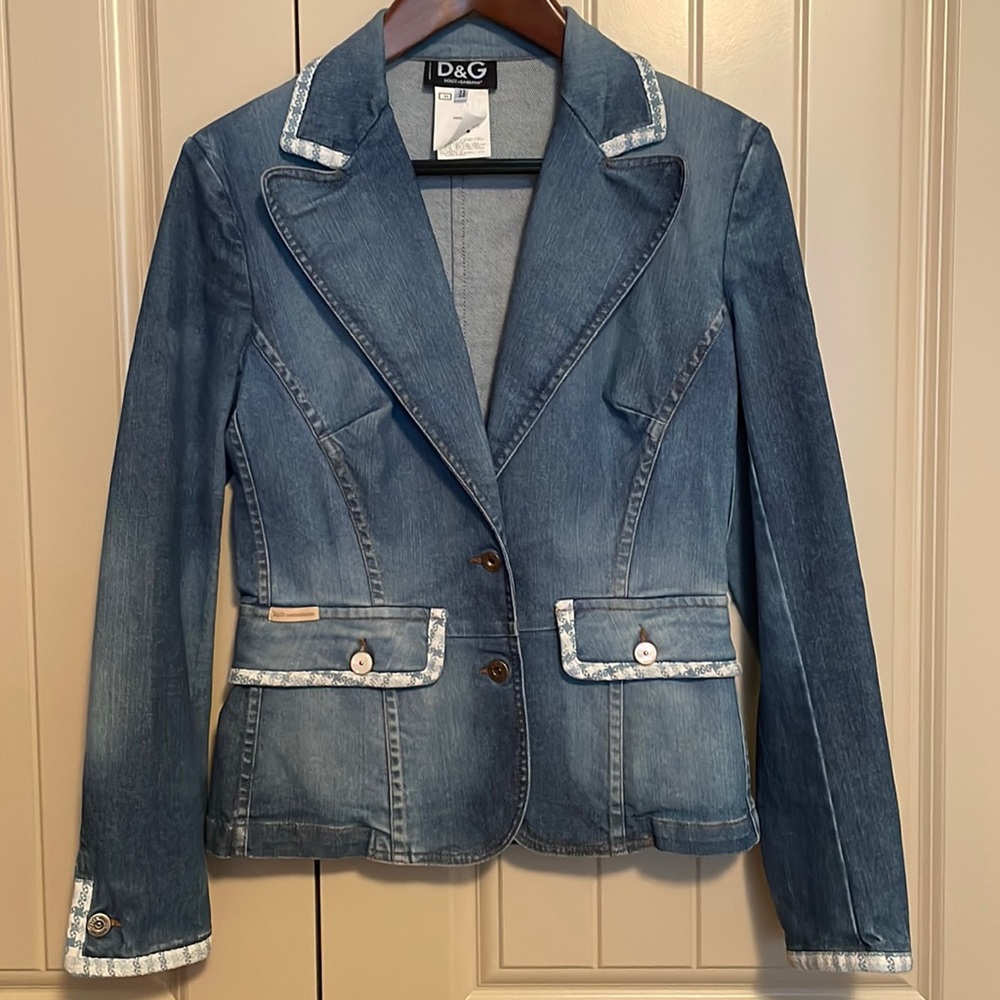 Authentic Vintage D&G Stretch Denim Jacket, Size 32